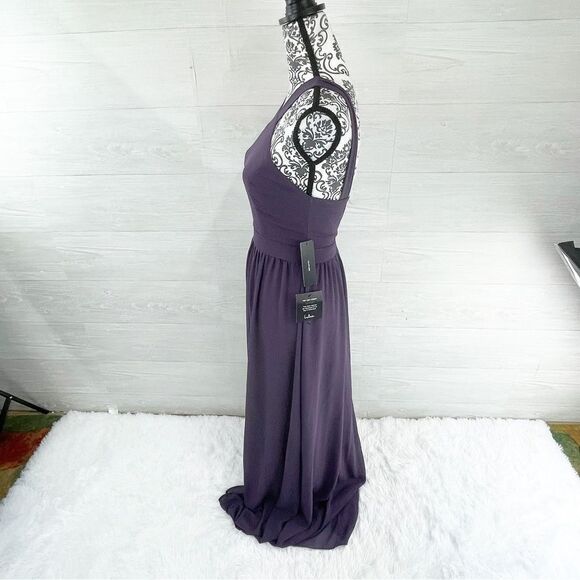Lulu’s Air Of Romance Dusty Purple Halter Neckline Maxi Dress - Picture 7 of 9